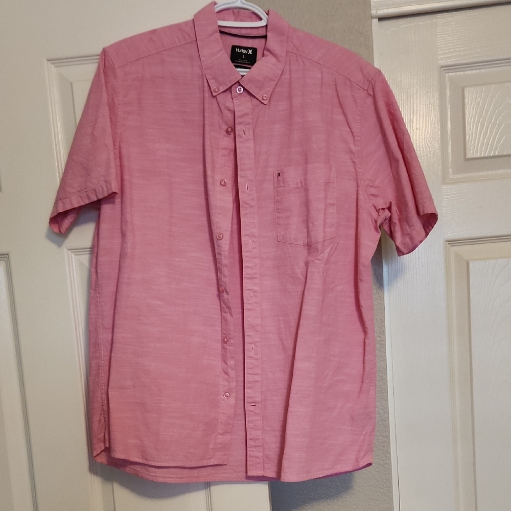Hurley Men's Pink Button Down